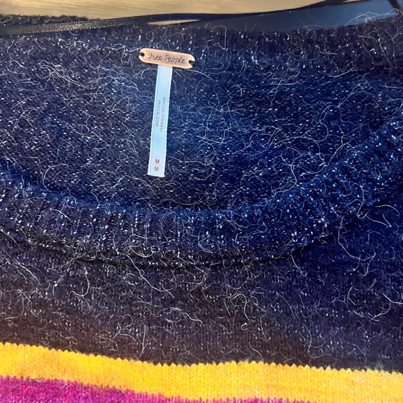 Free People Complete Me Alpaca Blend Striped Sweater Size Medium NWOT - Picture 7 of 9